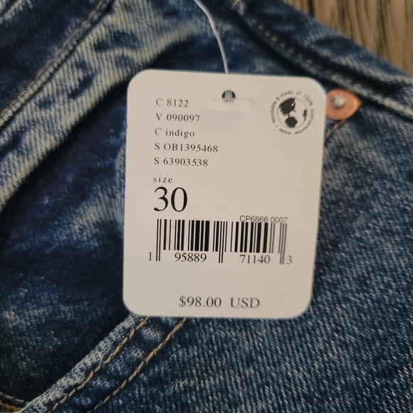 We The Free by Free People Jeans Women's Size 30 High Rise Straight Leg Med Wash - Picture 8 of 10